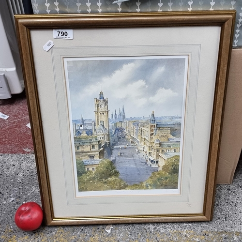 790 - A wonderful limited edition (216/250) Ken W. Burton (b. 1946) print titled 'Princes Street, Edinburg... 