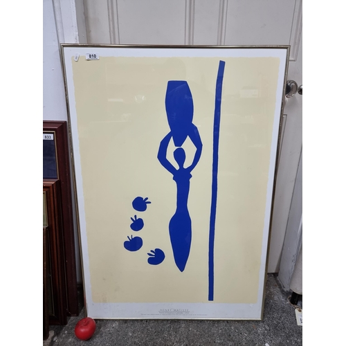 810 - A super large high quality print of a Henry Matisse cut out painting 'Femme a l'amphore et grenades ... 