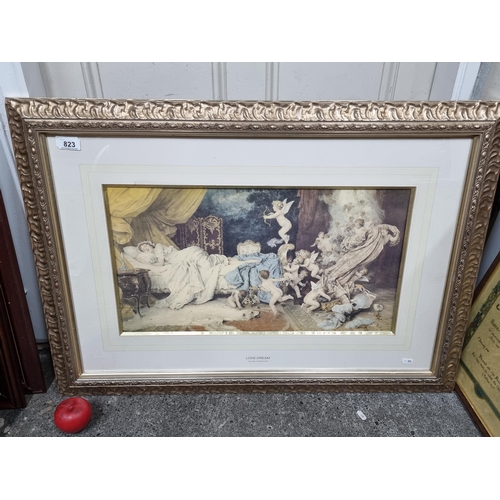 823 - A large and high quality print of a painting titled 