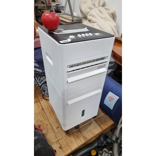 662 - A Challenge 6 litre portable air cooler fan. Stay cool and relaxed in any climate.