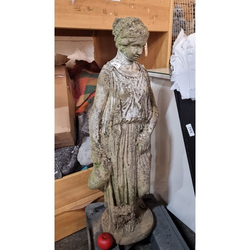 841 - Star Lot : An attractive antique, tall and very heavy stone garden sculpture of the Greek goddess He... 