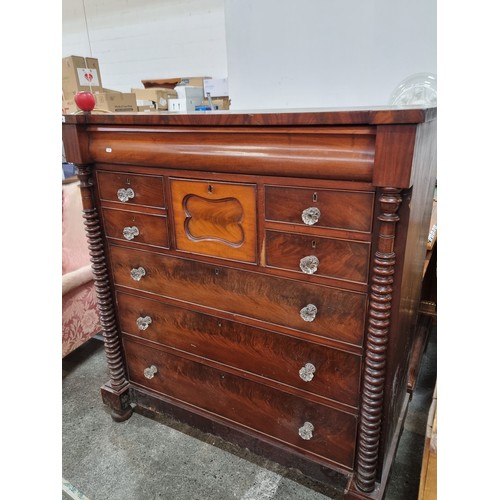 670 - Star Lot : A really magnificent  Victorian mahogany Scotch dresser markers Mark for A Forsyth and da... 