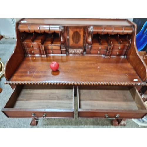 836 - Star Lot: A magnificent late Victorian Chippendale style mahogany writing bureau / desk / escritoire... 