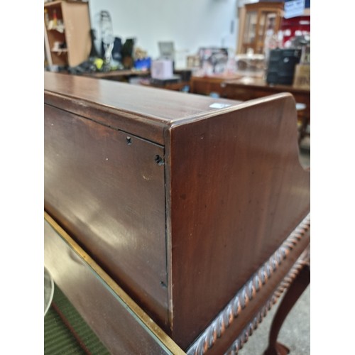 836 - Star Lot: A magnificent late Victorian Chippendale style mahogany writing bureau / desk / escritoire... 