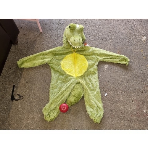 859 - A fun children's crocodile onesie/costume with zipper to front.