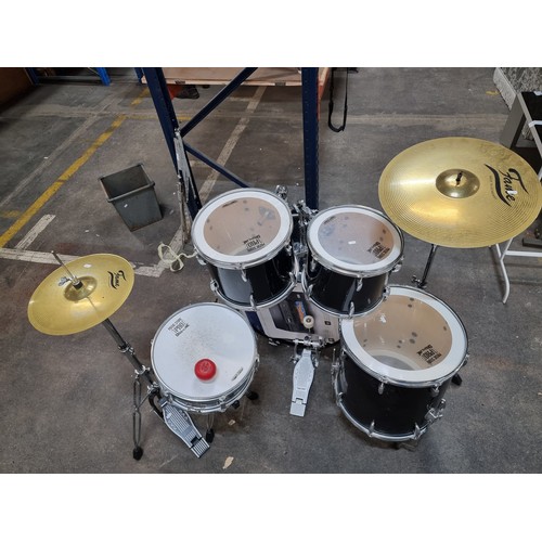 385 - Star Lot: A high quality drum set including five drums from Music Store Pro Drumline in varying size... 