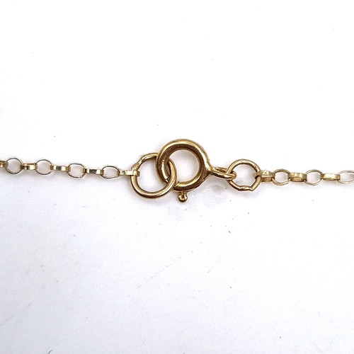 42 - A pretty hallmarked 9K gold (spinner) pendant necklace, length of chain 46cm, weight 1.93 grams, box... 