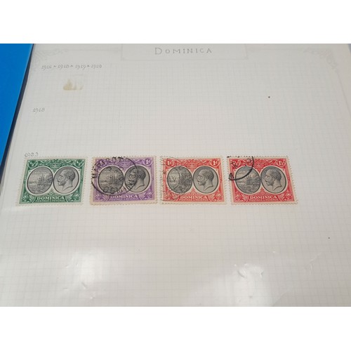 466 - A collection of eleven pages of fine British commonwealth stamps including Dominica, Gambia, Gibralt... 