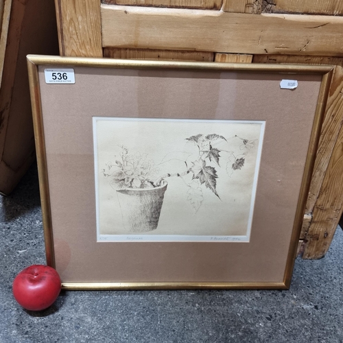 536 - Star Lot: A stunning original Ruth Brandt (Irish, b.1936 - d.1989), limited edition (15/75) etching ... 