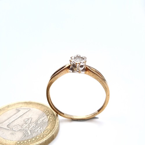 482 - Star Lot : An attractive diamond ring set in a crown mount set in 9K gold, ring size M, weight 1.23 ... 