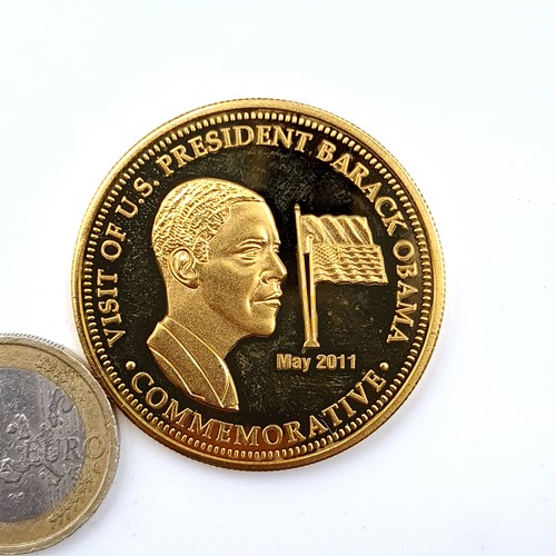 491 - A commemorative coin for the visit of President Barrack Obama to Ireland. The coin is struck to full... 