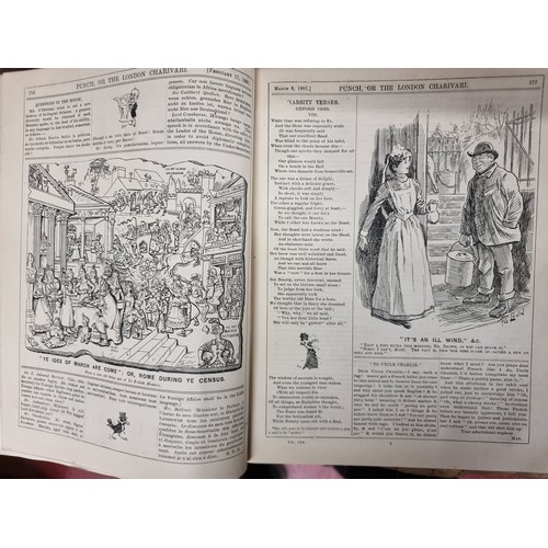 307 - A collection of 6 antique hardback book copies of Punch Almanacks dating from 1901 to 1931. Includes... 