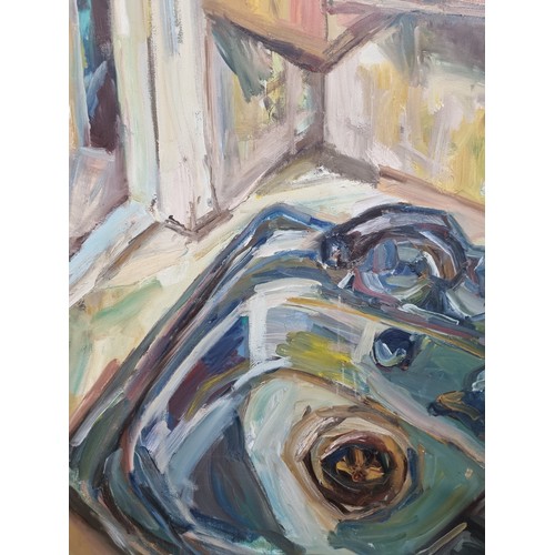 531 - Star Lot: An outstanding and large original Emma Connolly (Irish, contemporary) oil on canvas painti... 