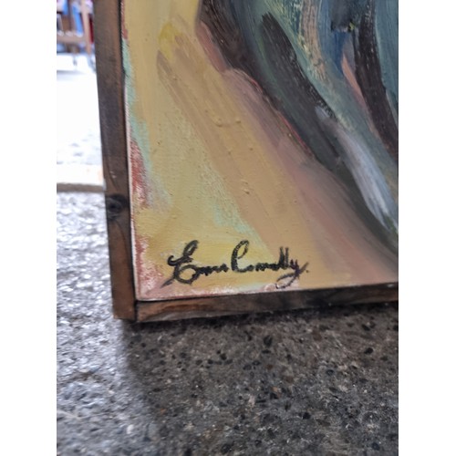 531 - Star Lot: An outstanding and large original Emma Connolly (Irish, contemporary) oil on canvas painti... 