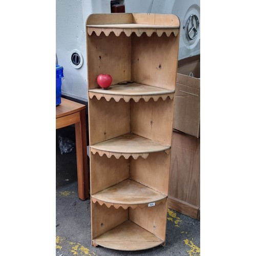 625 - An excellent pine cornet shelving unit. This is from an amazing Statley Home Montebello House In Kil... 