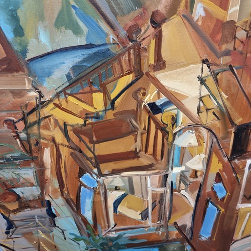 548 - Star Lot: A dynamic and very large original Emma Connolly (Irish, contemporary) oil on canvas painti... 