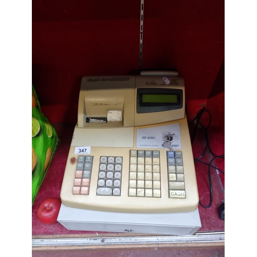 347 - A highly useful Sharp XE-A301 electronic cash register, complete with key. Fully working.