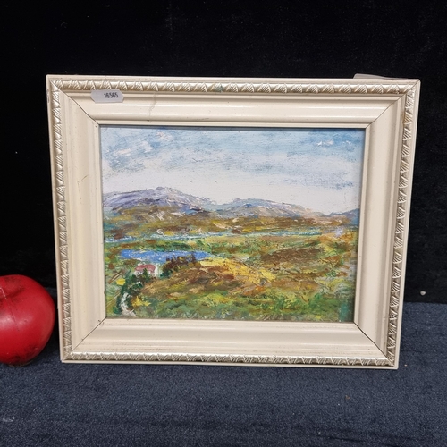 82 - A charming original oil on board painting featuring rural West of Ireland landscape scene with cozy ... 