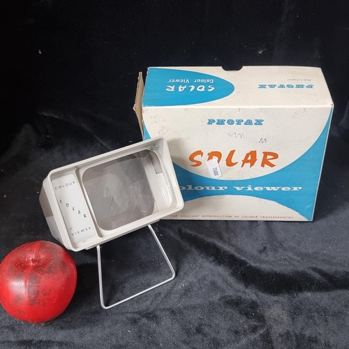 510 - A vintage Photax Solar colour viewer in original box. From the amazing, Montebello house, in  Kiline... 