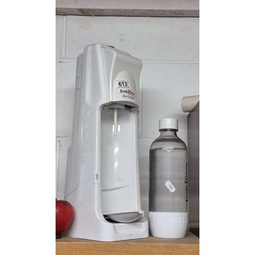 613 - A Sodastream fizz on-line carbonating soda maker with original bottle. From the amazing, Montebello ... 