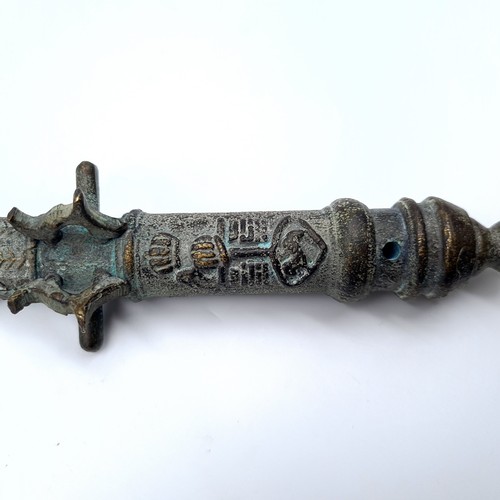 695 - A finely detailed antique miniature canon barrel, weight 780 grams, very unusual piece. There is a 1... 