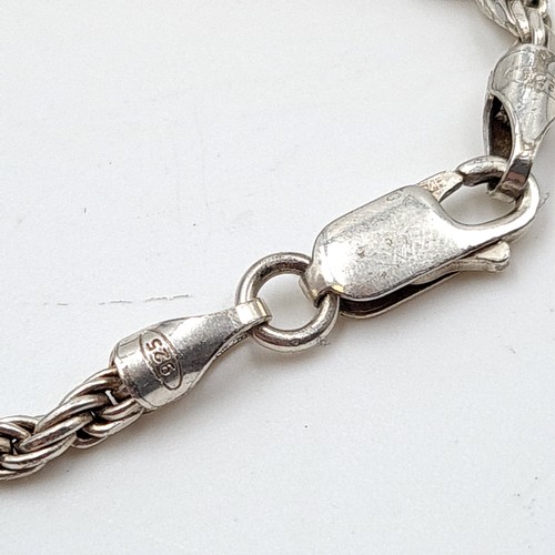 725 - A twist necklace with matching twist link bracelet both marked sterling silver length of necklace 48... 