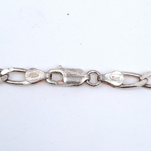 760 - A sterling silver chain link necklace, length 48cm, 15.34 grams.