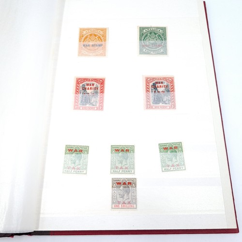 792 - An A5 stock book containing scarce 100 overprinted war stamps, British commonwealth 1900s, includes ... 