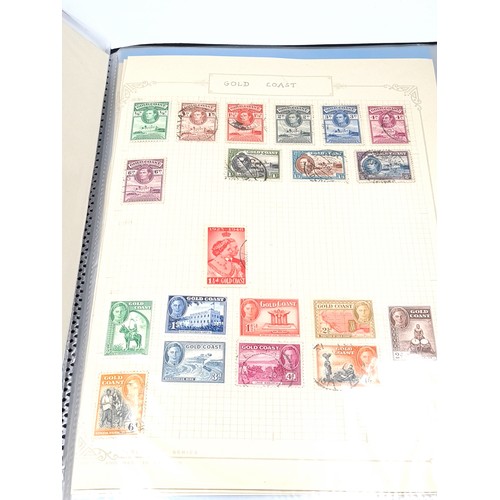 793 - British commonwealth album with fine collection of Bermuda gold coast and Grenada many mint, as per ... 