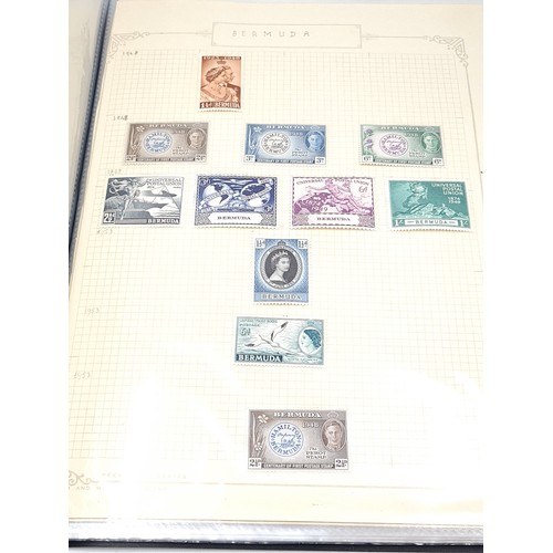 793 - British commonwealth album with fine collection of Bermuda gold coast and Grenada many mint, as per ... 