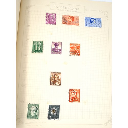 796 - A 1950s album containing a vast collection of European country stamps.