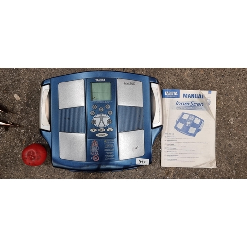 917 - A Tanita InnerScan body composition monitor model BC-545. Accompanied by instruction manual. Similar... 