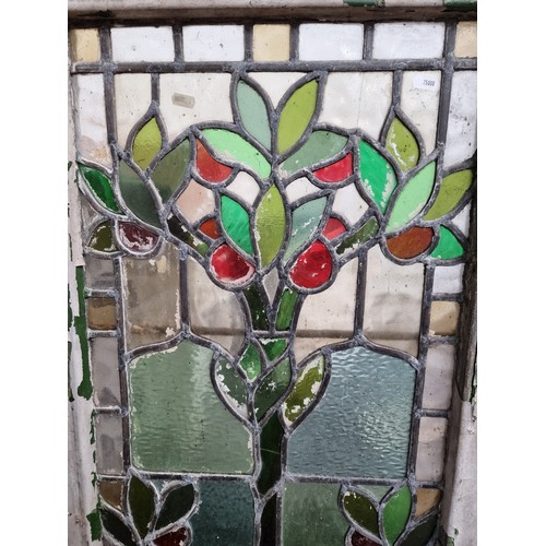 440 - Star Lot. A fantastic pair of large Victorian arts and crafts stained glass windows featuring a beau... 