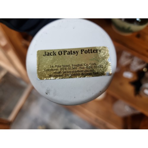 833 - A handsome collection of Cork based art studio pottery by Jack O' Patsy pottery including bowls and ... 