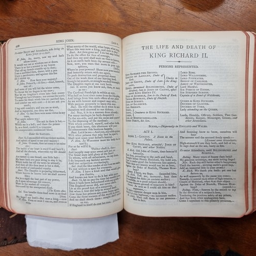 616 - A wonderful antique handback book titled ' The Complete Works of William Shakespeare' by Sir Henry I... 