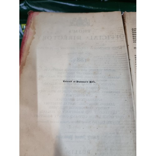 160 - A wonderful rare antique Dublin 'Thom's Official Directory' dating to 1883. A great piece of Irish h... 