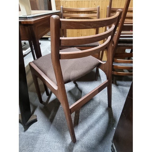 865 - Star Lot : A classy vintage mid century McIntosh teak extending dining table with nice curved top an... 