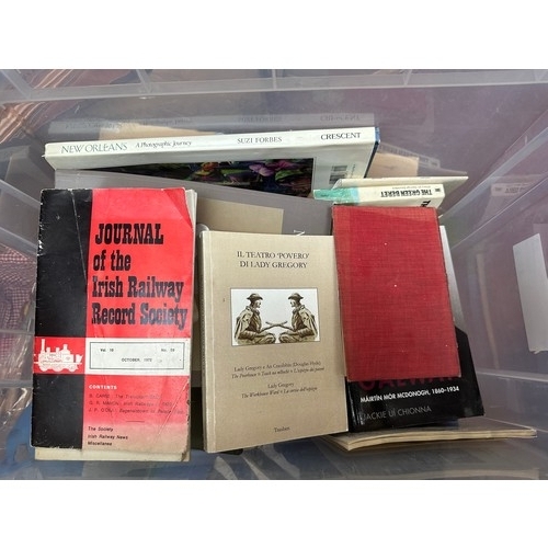 847 - A box containing a large assortment of interesting books and Pamphlets including lots of Irish examp... 