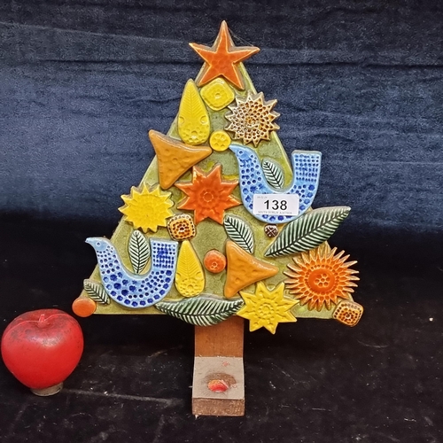 138 - Star Lot: A wonderful rare  1960's John French Christmas tree. Including wooden back which is rare t... 