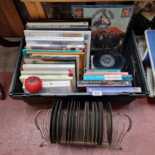 438 - A large box of hardback and paperback books mostly of Irish history interest Including a book on Iri... 