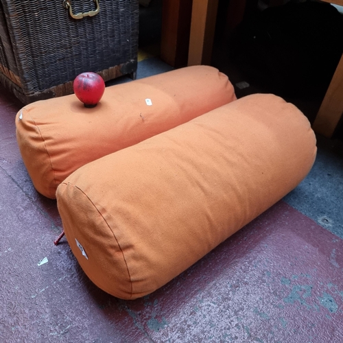 455 - Two lovely Orange solid coloured backrest pillows. Great to use in your office and take straight to ... 