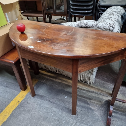 493 - A handsome vintage Demilune hall table.