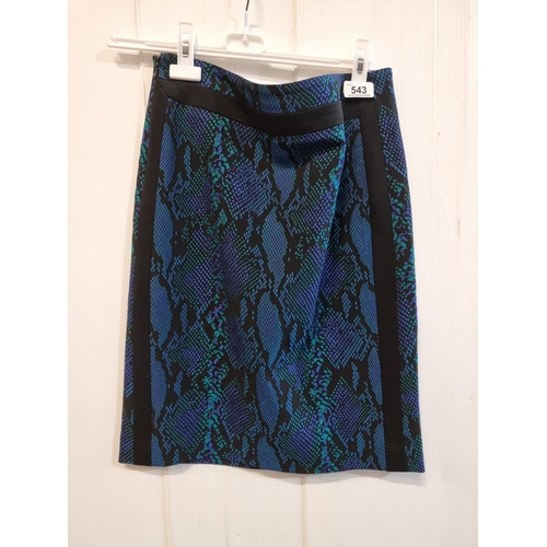 543 - A very stylish designer pencil skirt by Diane von Furstenberg, in a women's UK size 8. In very good ... 