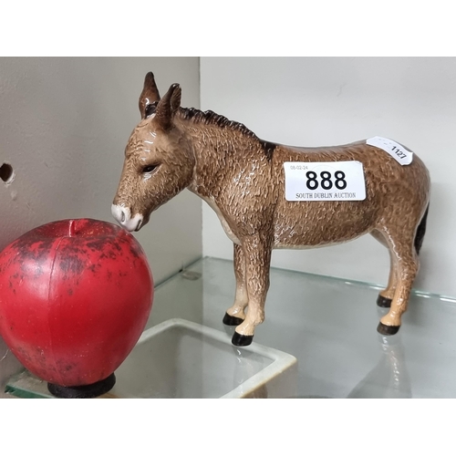 888 - A fantastic vintage Beswick figure of a donkey. In VGC.