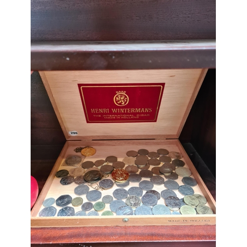 1004 - A large cigarette box containing a large quantity of vintage coins unchecked