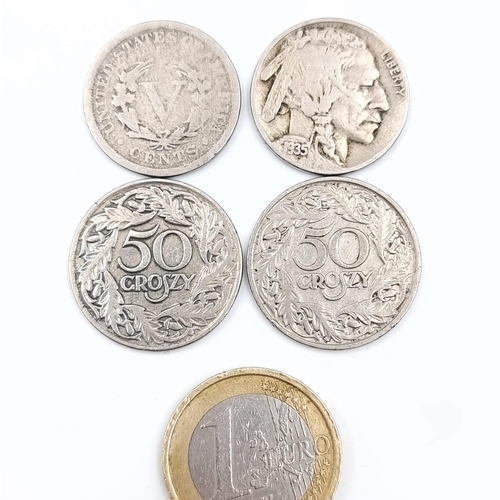 638 - A collection of four silver coins, weight 19.52 grams.