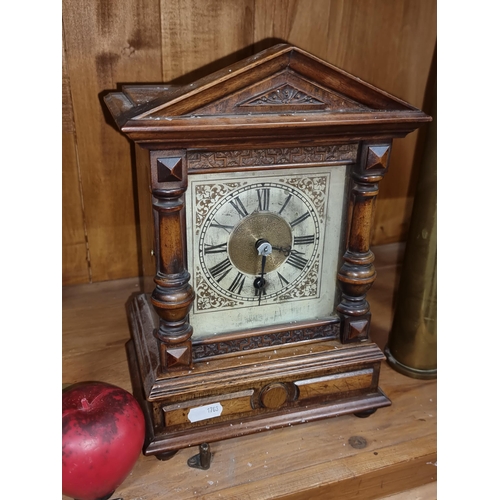 770 - A fabulous Mid Century wooden mantle clock.