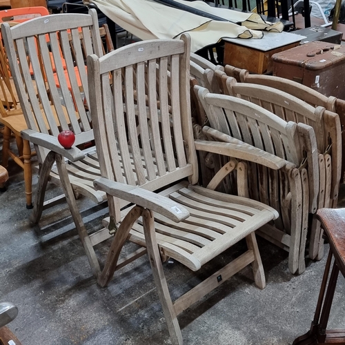 794 - Star Lot : A fabulous set of eight high quality foldable garden chairs Neptune Classics. From a very... 