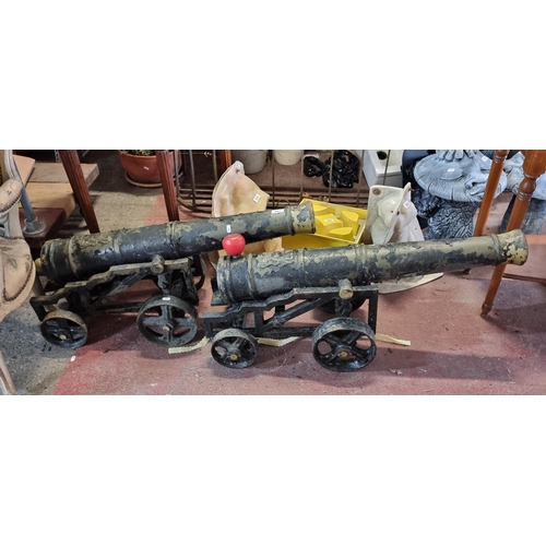 967 - Star Lot : A super pair of large 18th / 19th century signal Cannons. These are super heavy with very... 