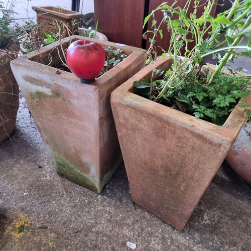 979 - A lovely pair of large Terracotta planters. Approx 40cm tall from a lovely home in Monkstown.